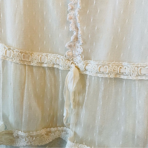 Forever 21 Cream Boho Lace Coquette Cottagecore Crochet Babydoll Tank | Small - Picture 2 of 5